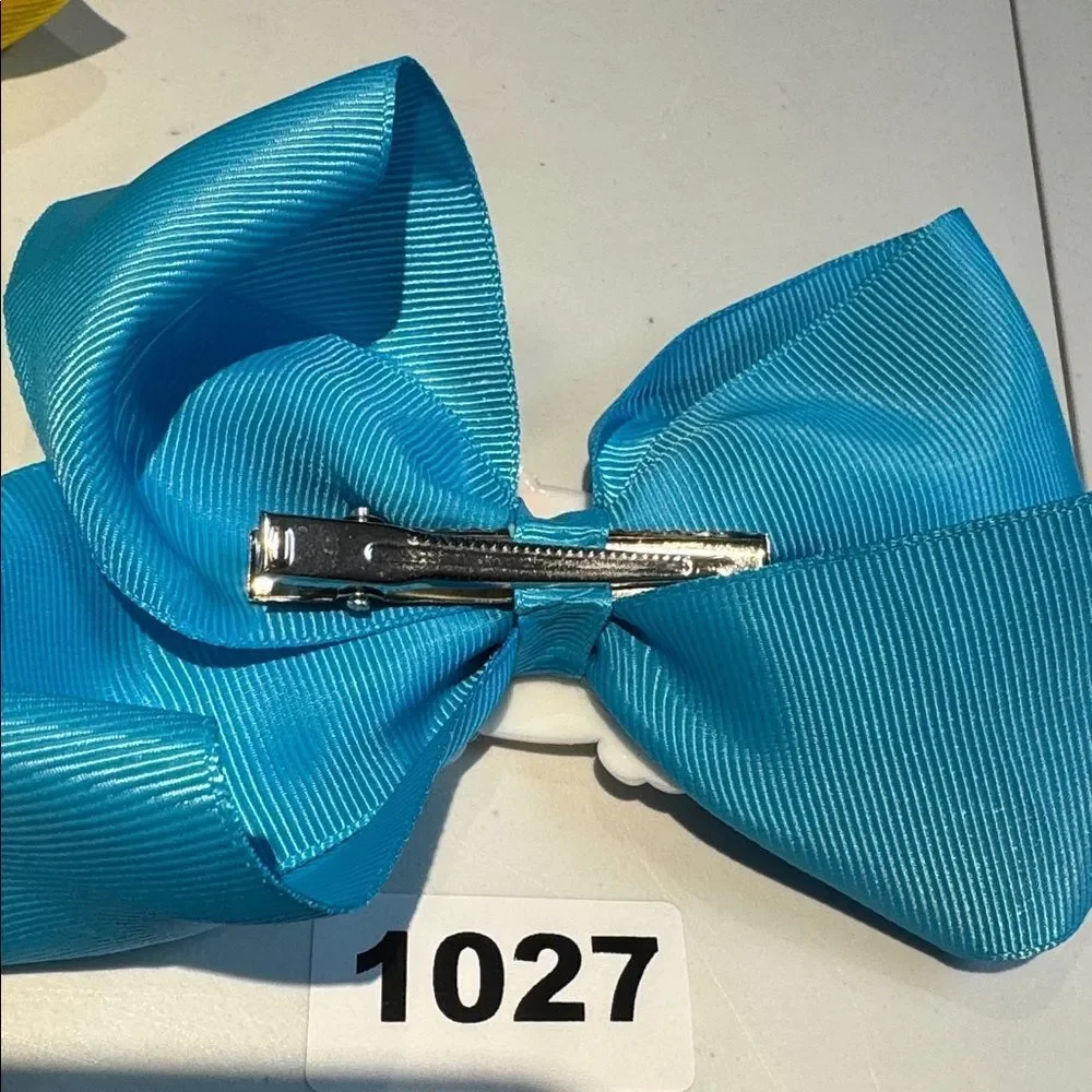 1027 Blue Color Hello Kitty‎ Hair Bow Alligator Clip